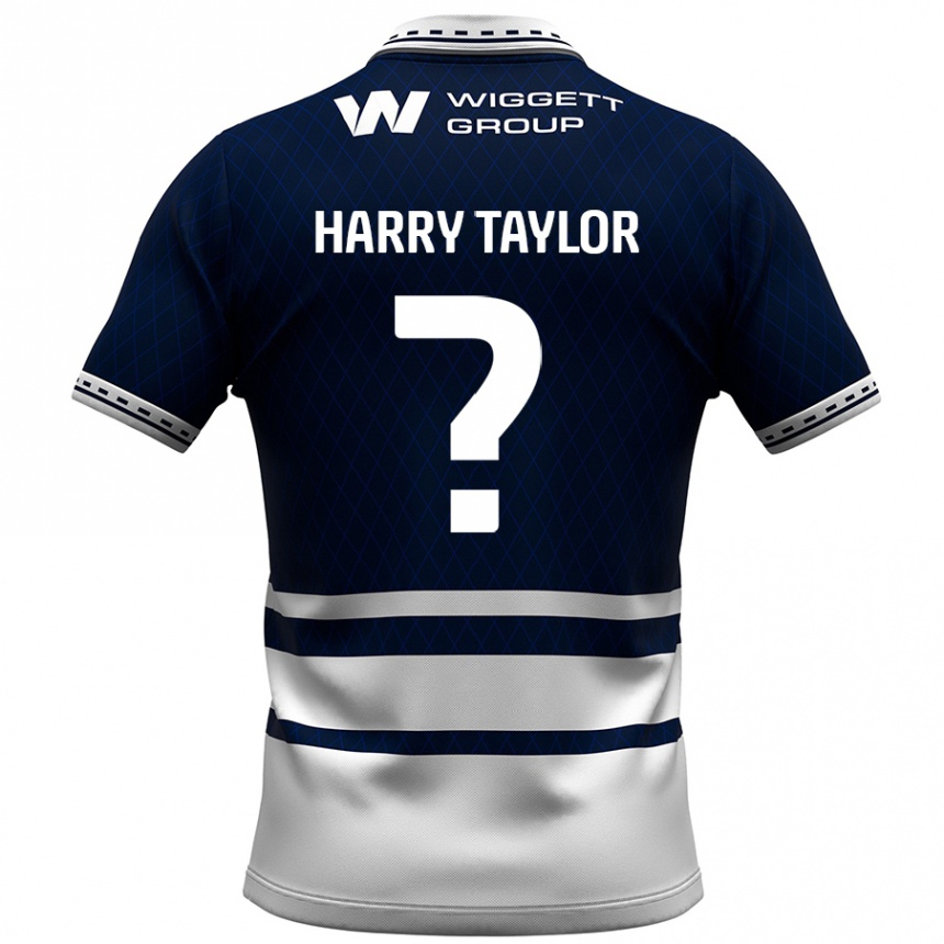 Niño Fútbol Camiseta Harry Taylor #0 Azul Marino Blanco 1ª Equipación 2024/25 México