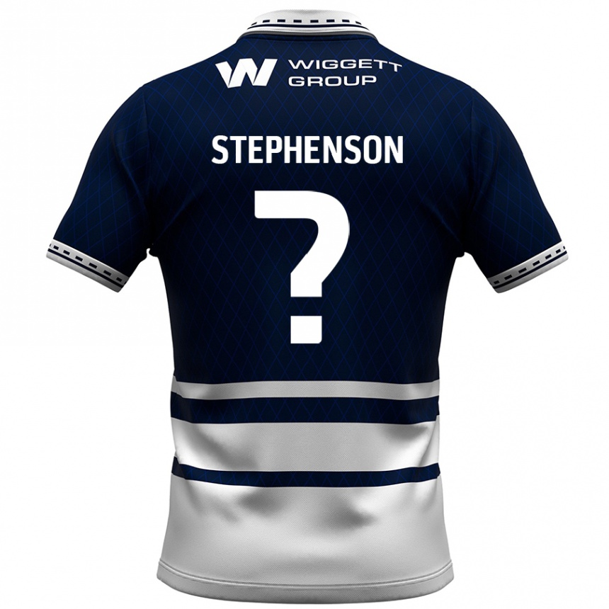 Niño Fútbol Camiseta Joshua Stephenson #0 Azul Marino Blanco 1ª Equipación 2024/25 México