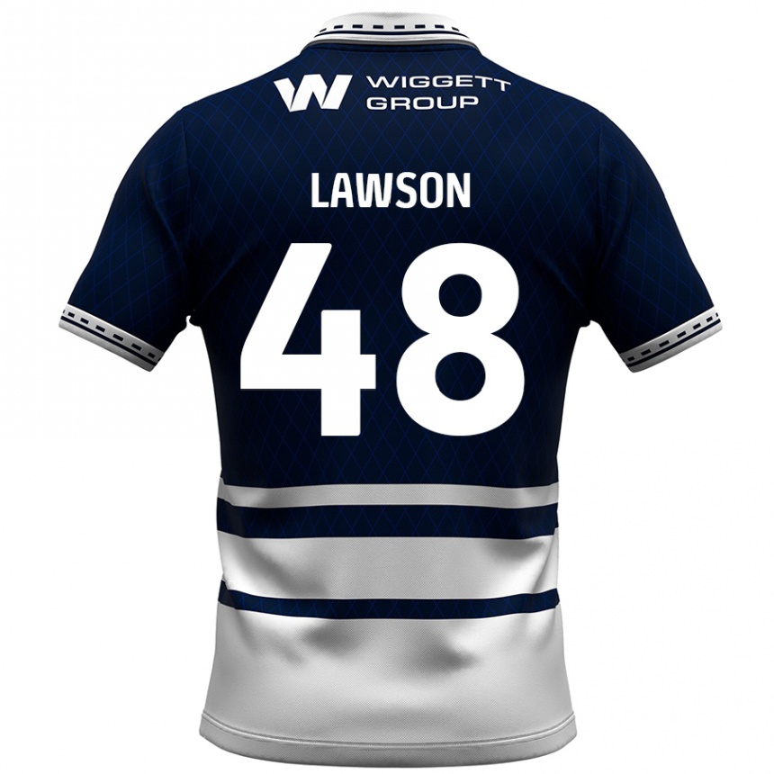 Niño Fútbol Camiseta Sha'mar Lawson #48 Azul Marino Blanco 1ª Equipación 2024/25 México