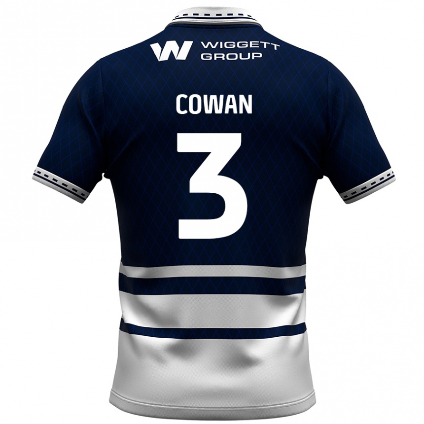 Niño Fútbol Camiseta Leanne Cowan #3 Azul Marino Blanco 1ª Equipación 2024/25 México