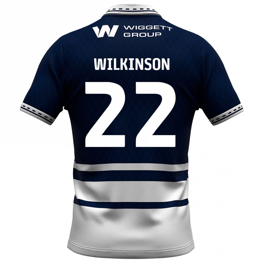 Niño Fútbol Camiseta Chloe Wilkinson #22 Azul Marino Blanco 1ª Equipación 2024/25 México