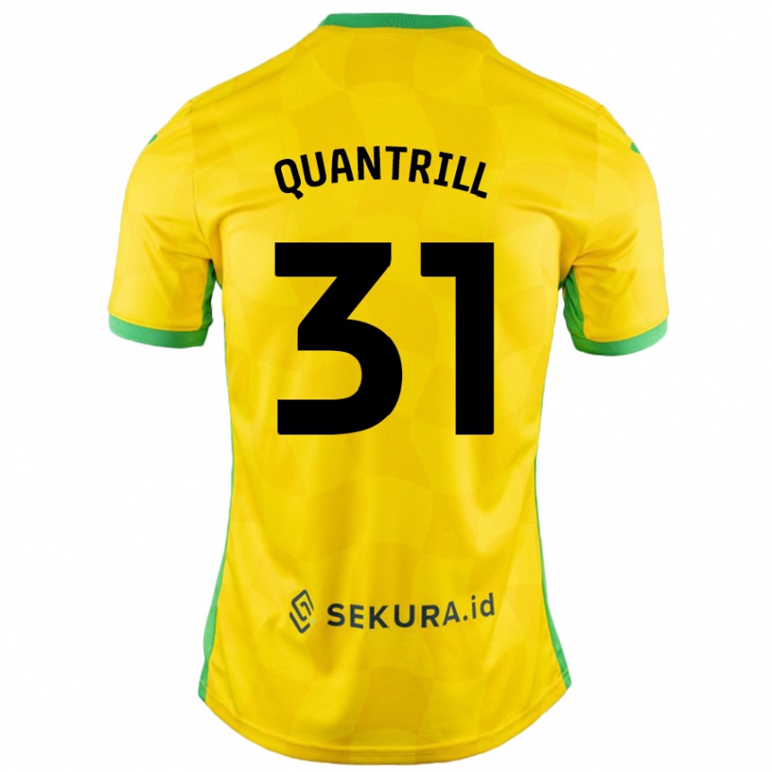 Niño Fútbol Camiseta Sarah Quantrill #31 Amarillo Verde 1ª Equipación 2024/25 México