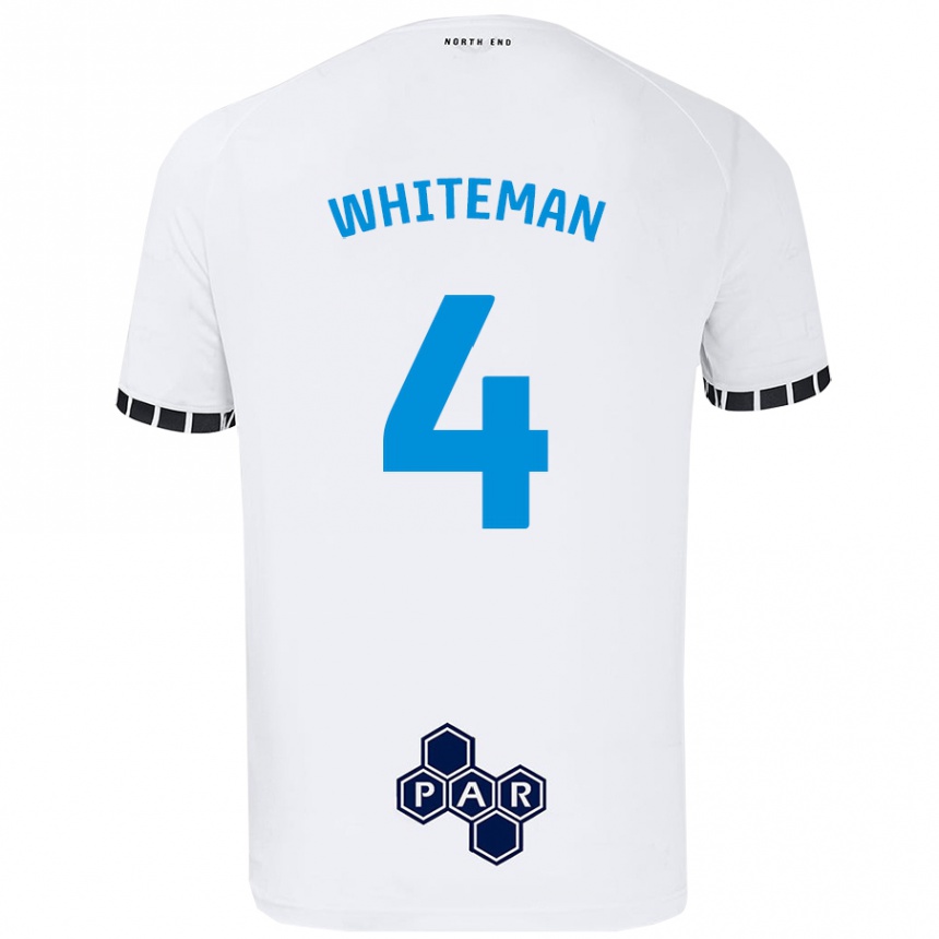 Niño Fútbol Camiseta Ben Whiteman #4 Blanco 1ª Equipación 2024/25 México