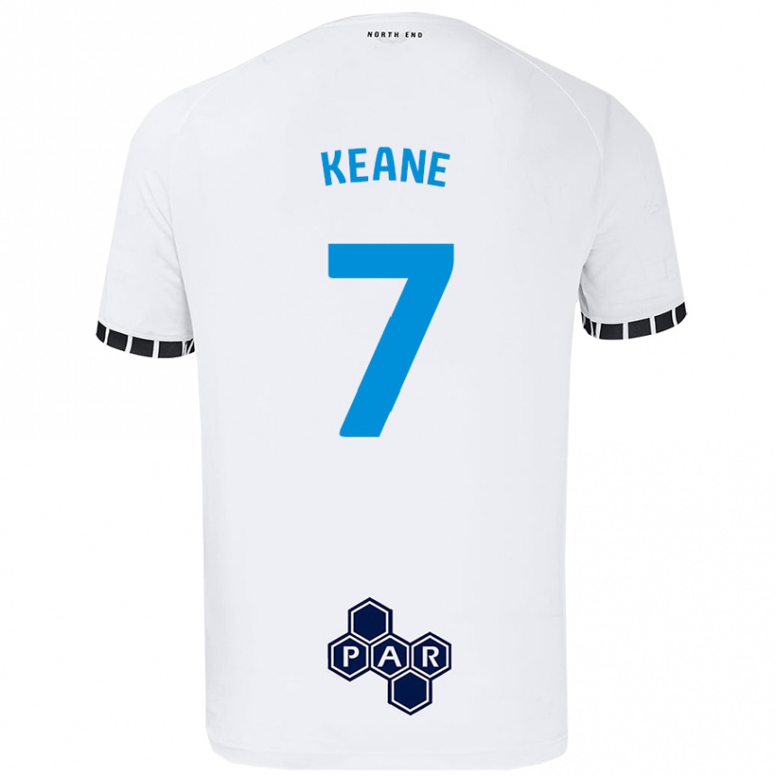 Niño Fútbol Camiseta Will Keane #7 Blanco 1ª Equipación 2024/25 México