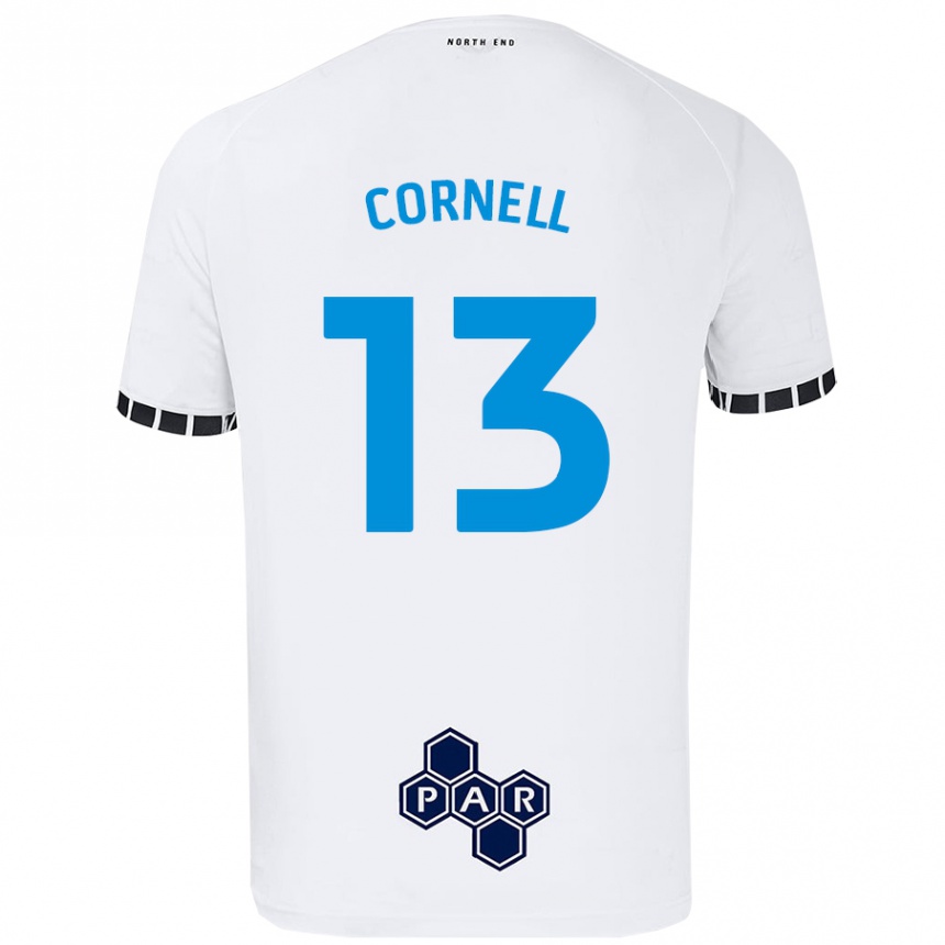 Niño Fútbol Camiseta David Cornell #13 Blanco 1ª Equipación 2024/25 México