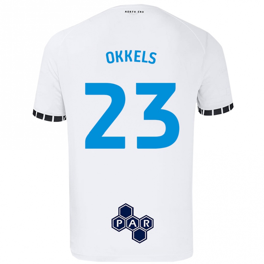 Niño Fútbol Camiseta Jeppe Okkels #23 Blanco 1ª Equipación 2024/25 México