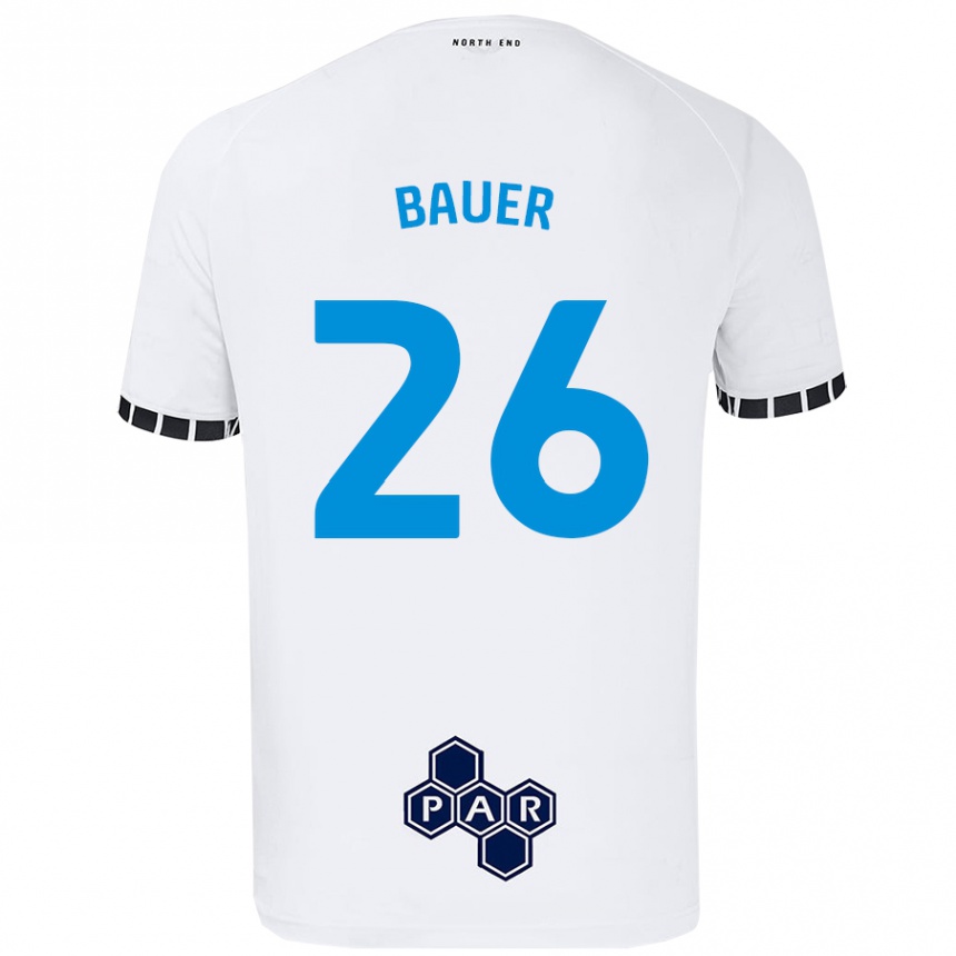 Niño Fútbol Camiseta Patrick Bauer #26 Blanco 1ª Equipación 2024/25 México