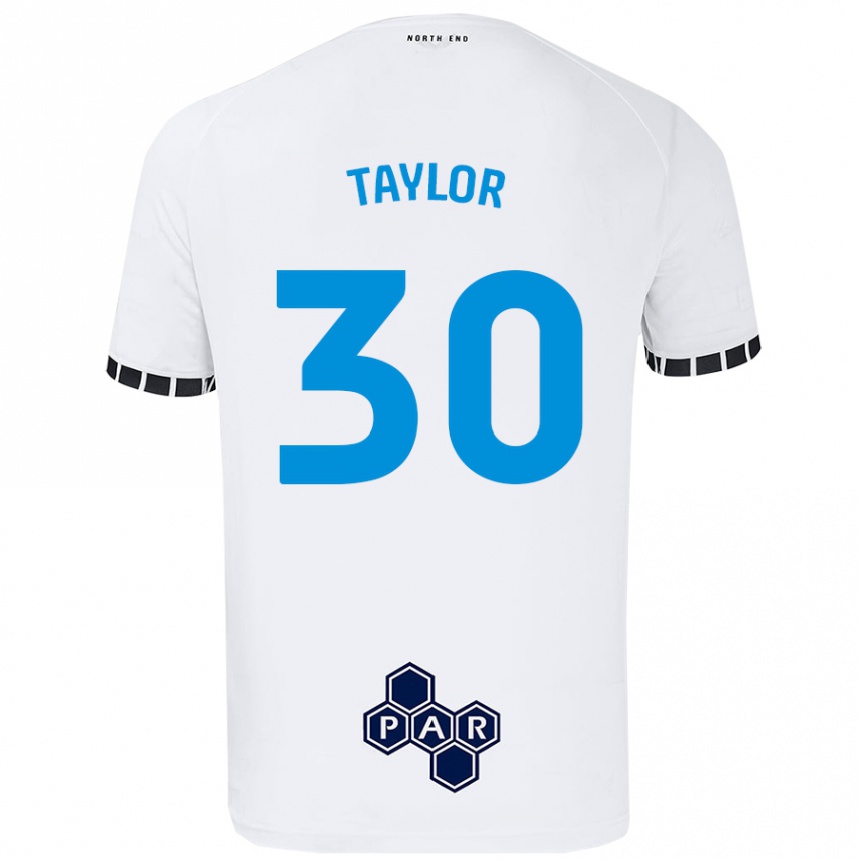 Niño Fútbol Camiseta Kian Taylor #30 Blanco 1ª Equipación 2024/25 México