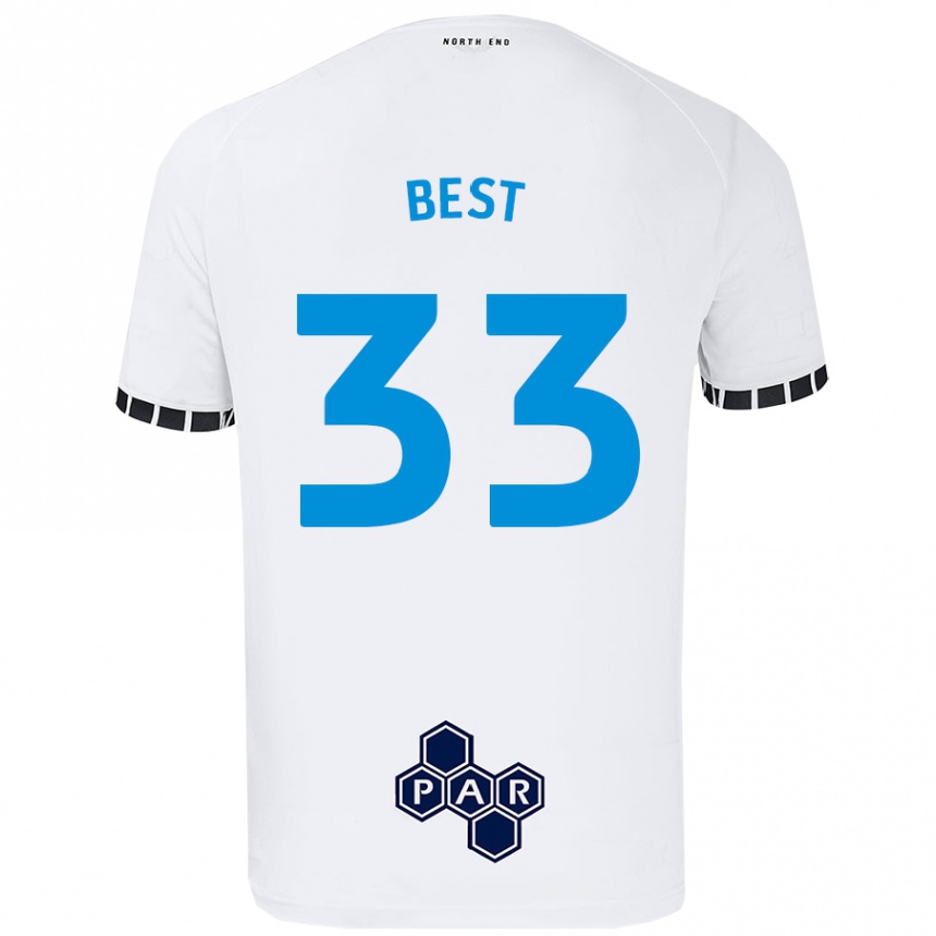 Niño Fútbol Camiseta Kian Best #33 Blanco 1ª Equipación 2024/25 México