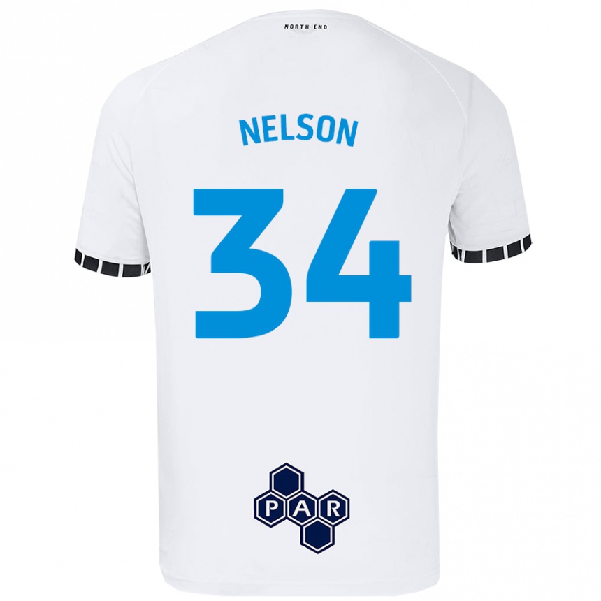 Niño Fútbol Camiseta Kitt Nelson #34 Blanco 1ª Equipación 2024/25 México