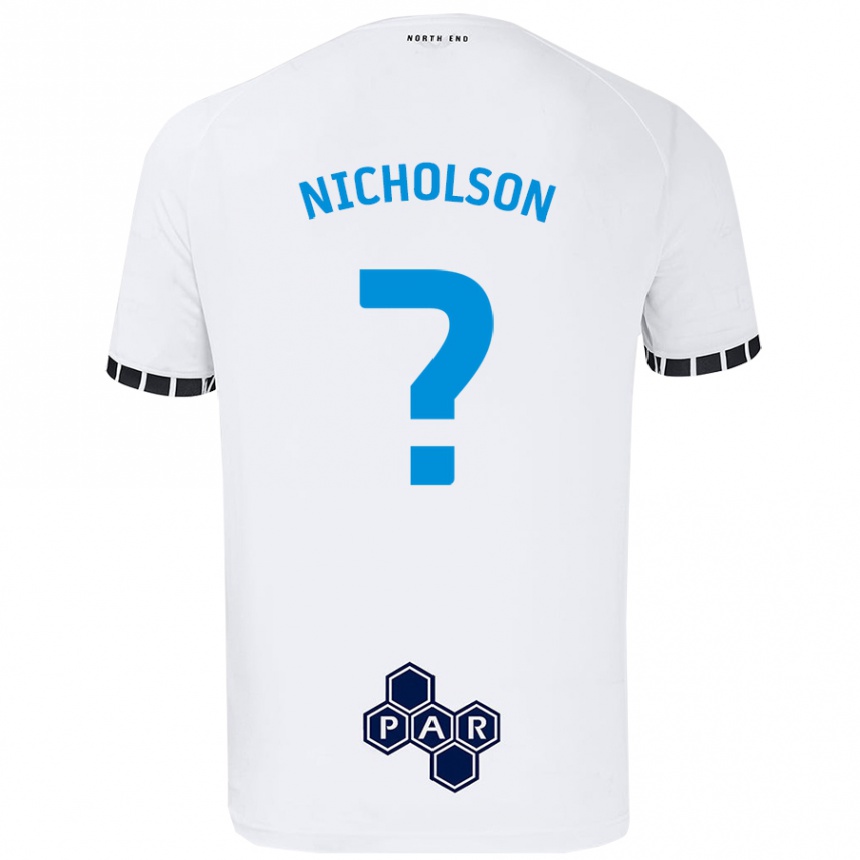 Niño Fútbol Camiseta Joseph Nicholson #0 Blanco 1ª Equipación 2024/25 México