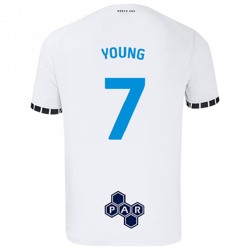 Niño Fútbol Camiseta Danielle Young #7 Blanco 1ª Equipación 2024/25 México