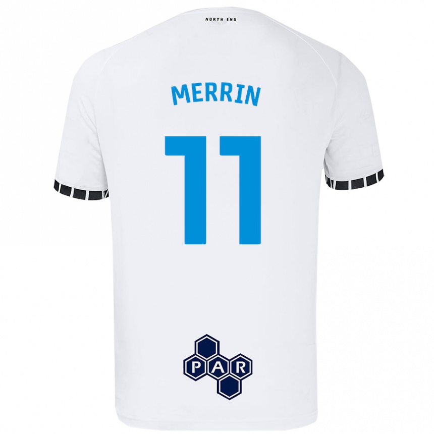 Niño Fútbol Camiseta Laura Merrin #11 Blanco 1ª Equipación 2024/25 México