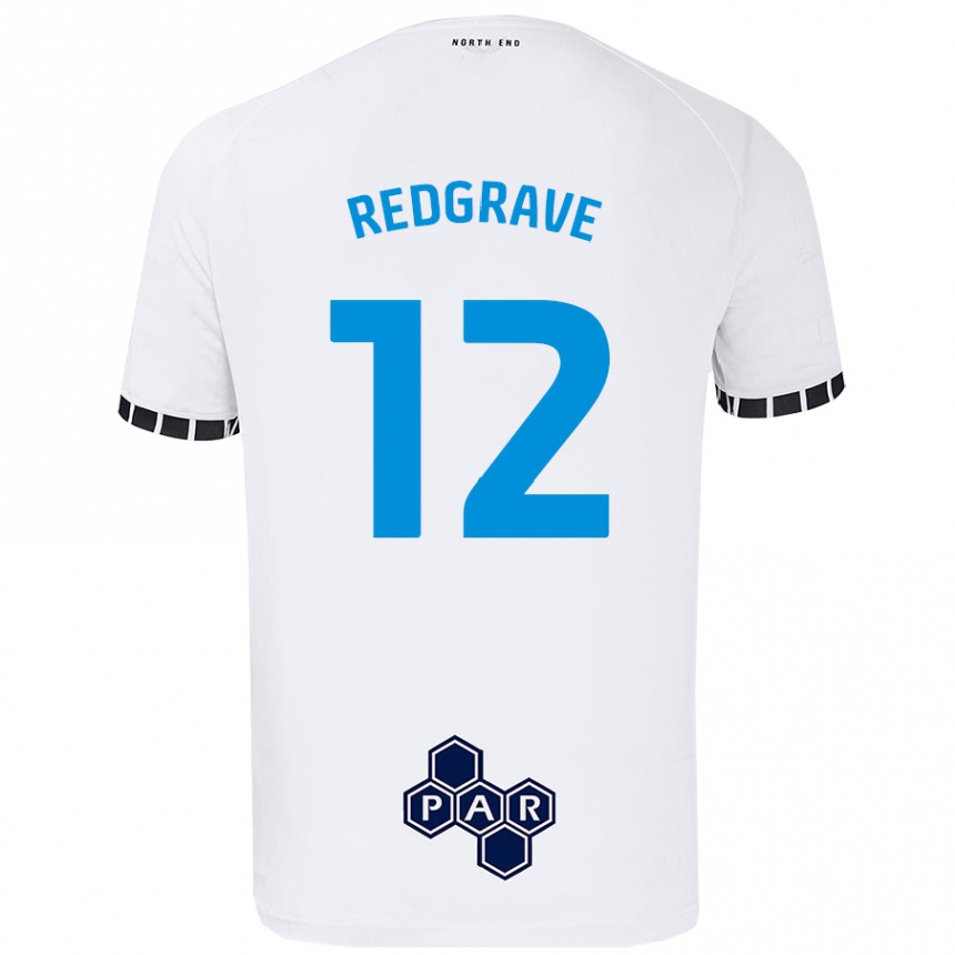 Niño Fútbol Camiseta Jodie Redgrave #12 Blanco 1ª Equipación 2024/25 México