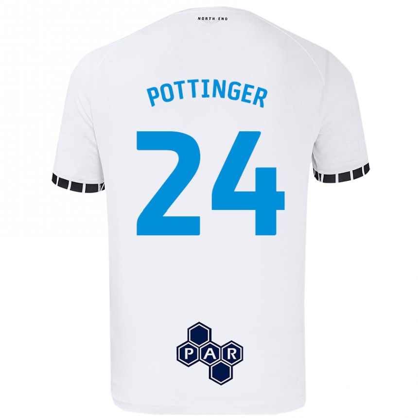 Niño Fútbol Camiseta Kaya Pottinger #24 Blanco 1ª Equipación 2024/25 México