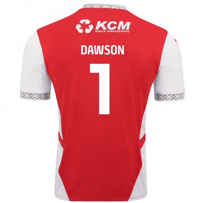 Niño Fútbol Camiseta Cameron Dawson #1 Rojo Blanco 1ª Equipación 2024/25 México