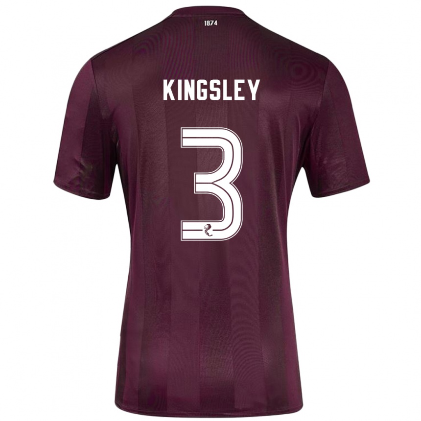 Niño Fútbol Camiseta Stephen Kingsley #3 Borgoña 1ª Equipación 2024/25 México