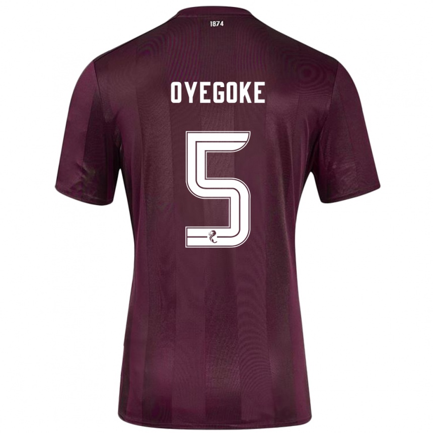 Niño Fútbol Camiseta Daniel Oyegoke #5 Borgoña 1ª Equipación 2024/25 México