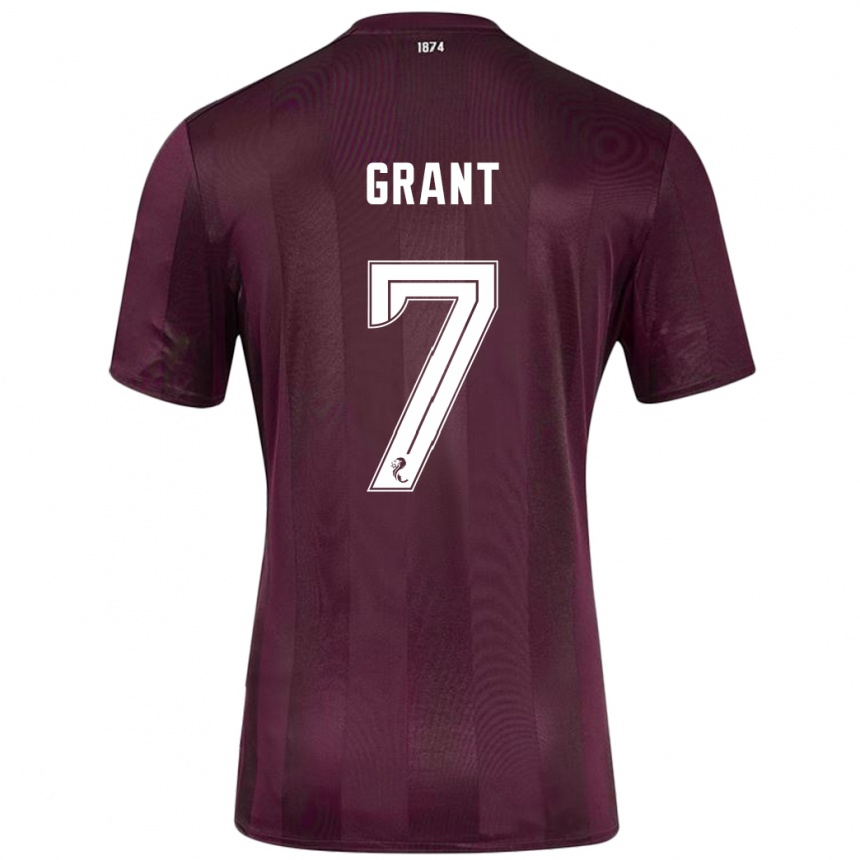 Niño Fútbol Camiseta Jorge Grant #7 Borgoña 1ª Equipación 2024/25 México