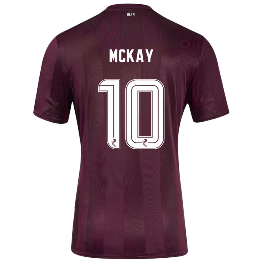 Niño Fútbol Camiseta Barrie Mckay #10 Borgoña 1ª Equipación 2024/25 México