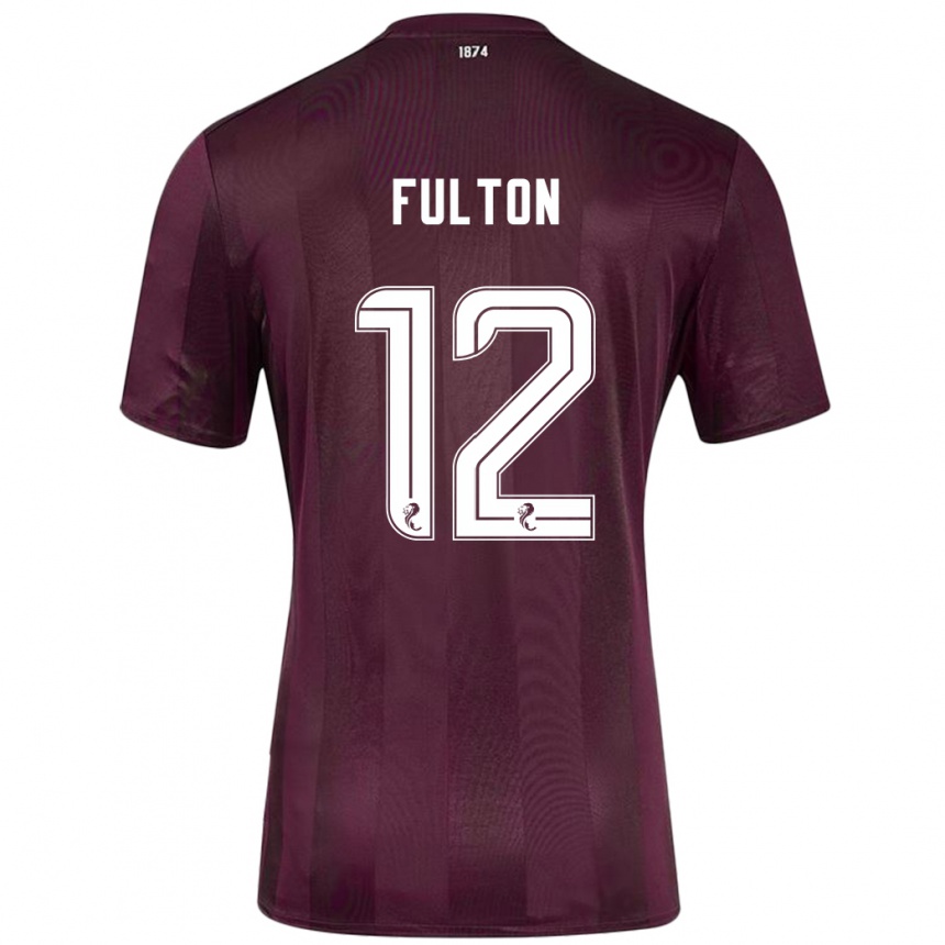 Niño Fútbol Camiseta Ryan Fulton #12 Borgoña 1ª Equipación 2024/25 México