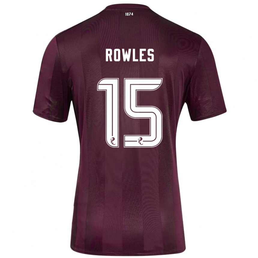 Niño Fútbol Camiseta Kye Rowles #15 Borgoña 1ª Equipación 2024/25 México