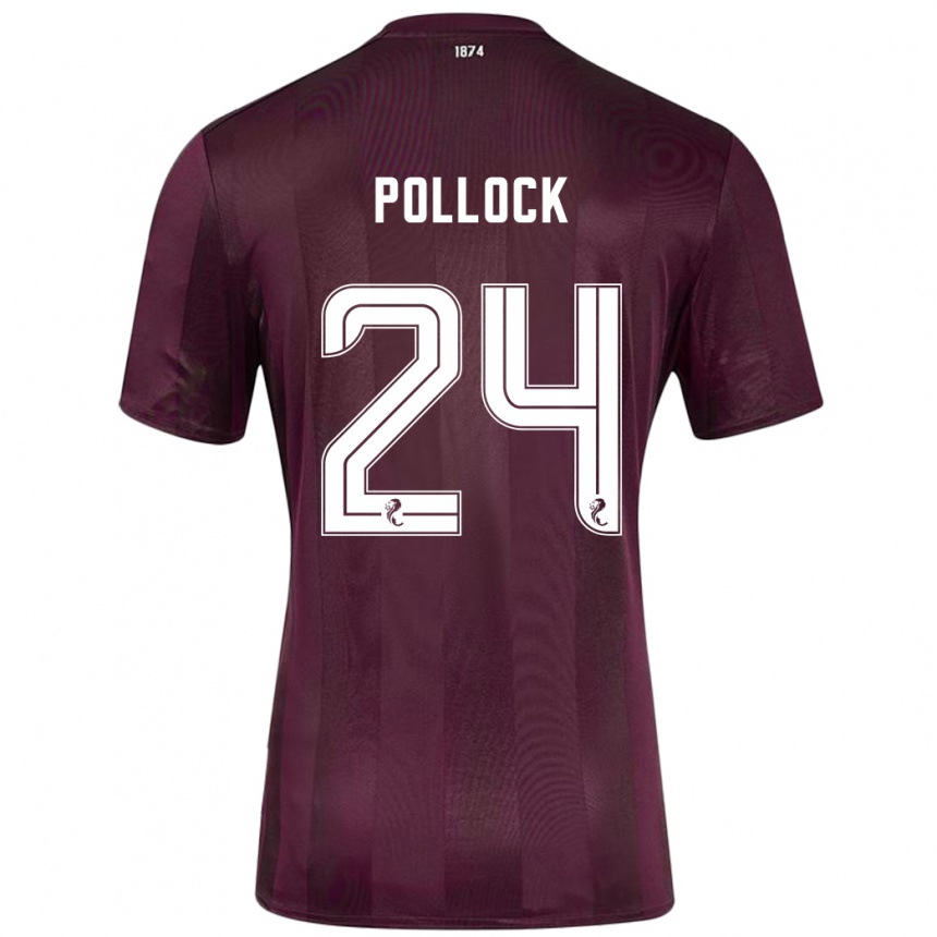 Niño Fútbol Camiseta Finlay Pollock #24 Borgoña 1ª Equipación 2024/25 México