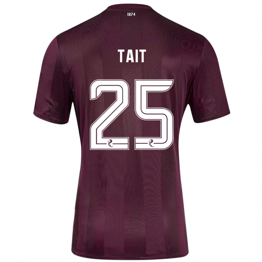 Niño Fútbol Camiseta Macaulay Tait #25 Borgoña 1ª Equipación 2024/25 México