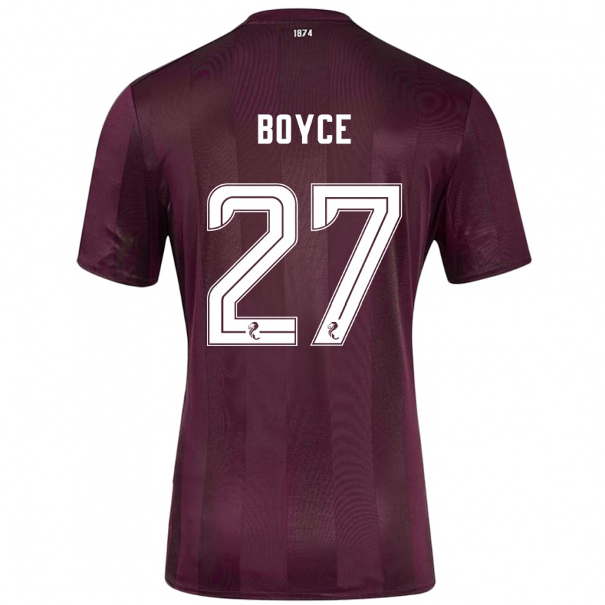 Niño Fútbol Camiseta Liam Boyce #27 Borgoña 1ª Equipación 2024/25 México