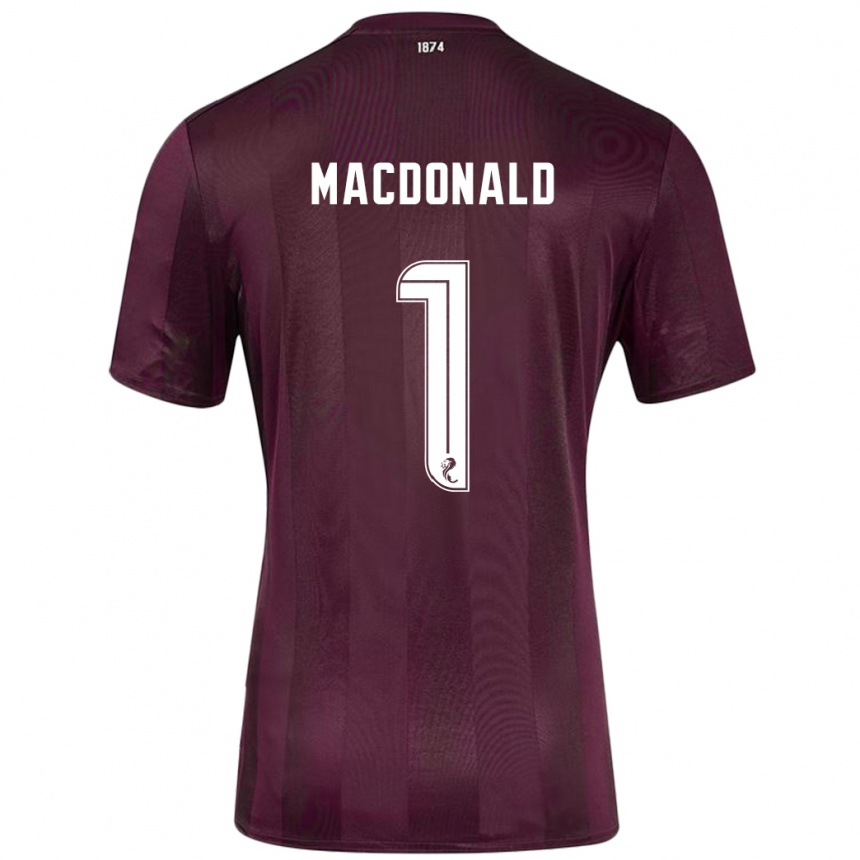 Niño Fútbol Camiseta Jamie Macdonald #1 Borgoña 1ª Equipación 2024/25 México