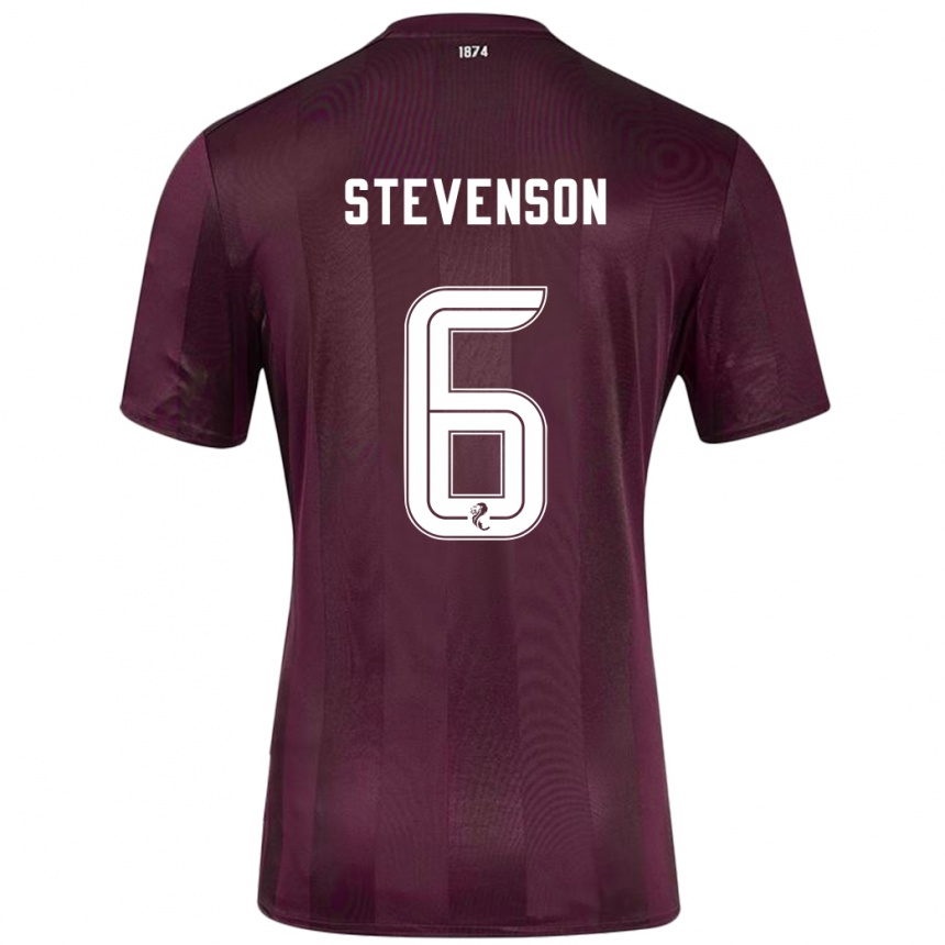 Niño Fútbol Camiseta Gus Stevenson #6 Borgoña 1ª Equipación 2024/25 México