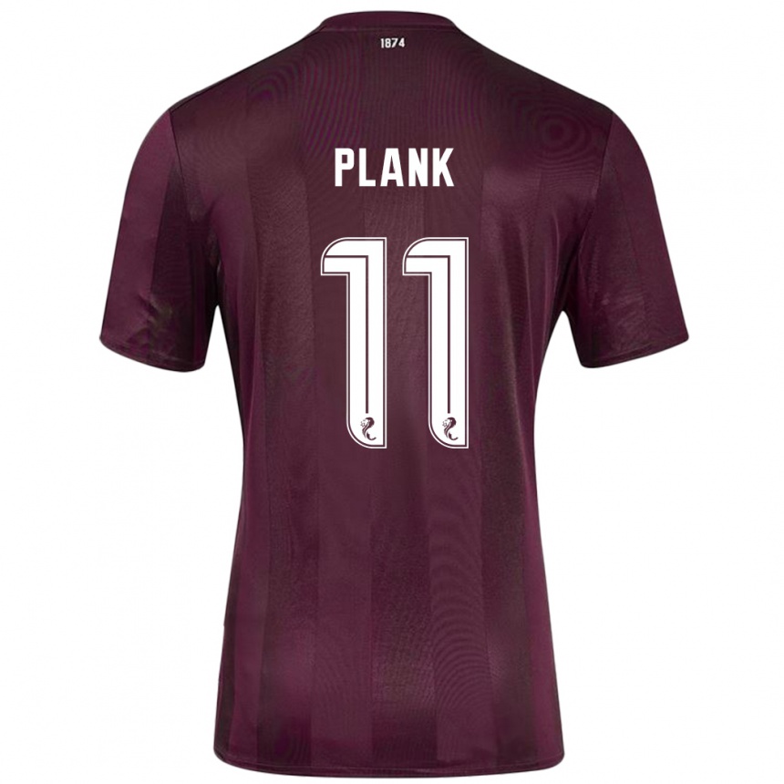 Niño Fútbol Camiseta Dom Plank #11 Borgoña 1ª Equipación 2024/25 México