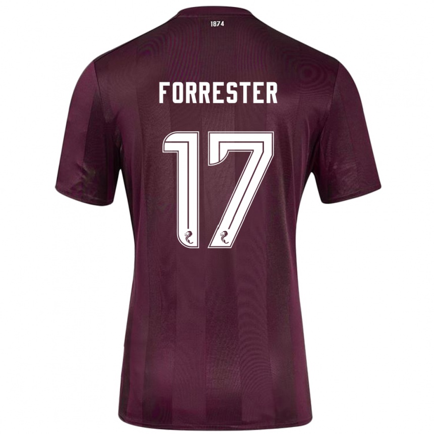 Niño Fútbol Camiseta Adam Forrester #17 Borgoña 1ª Equipación 2024/25 México