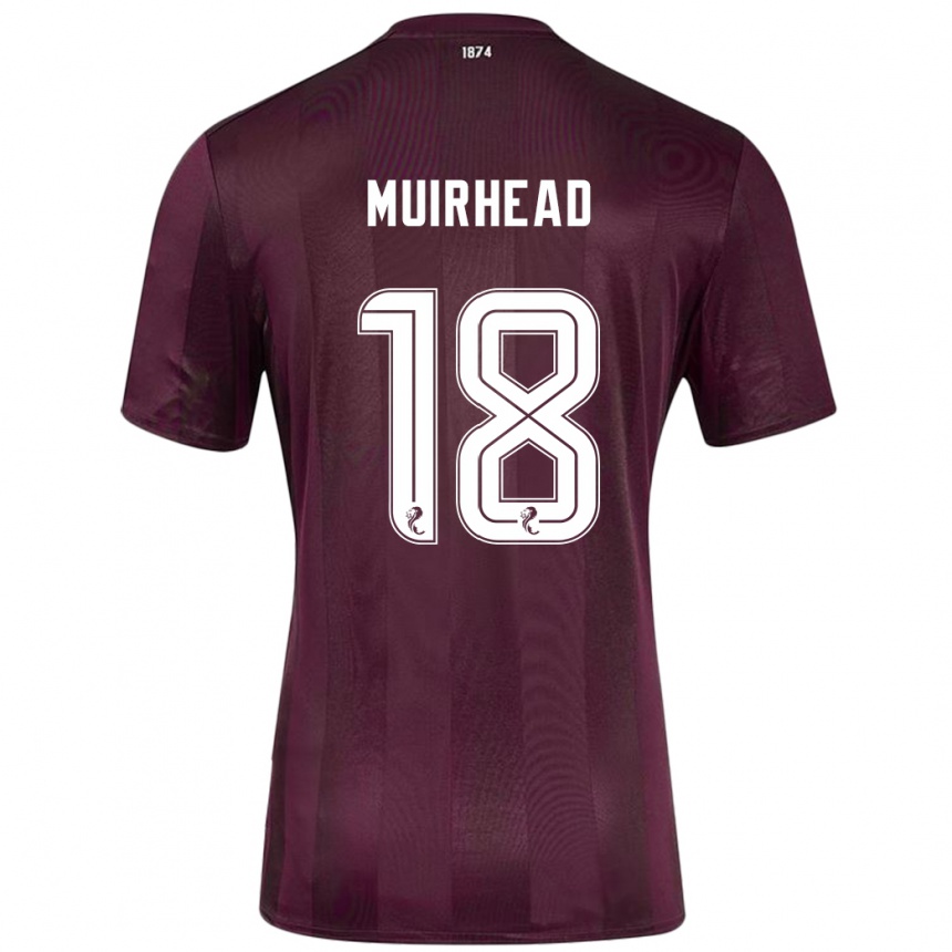 Niño Fútbol Camiseta Owen Muirhead #18 Borgoña 1ª Equipación 2024/25 México