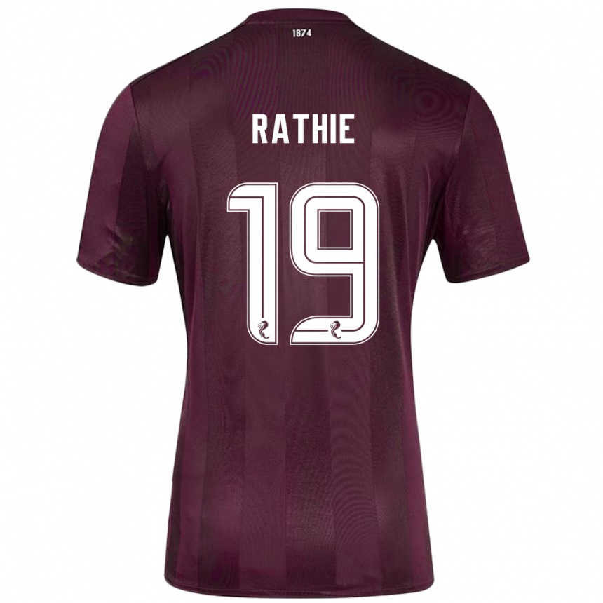 Niño Fútbol Camiseta Luke Rathie #19 Borgoña 1ª Equipación 2024/25 México