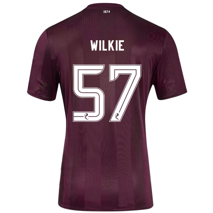 Niño Fútbol Camiseta Coupar Wilkie #57 Borgoña 1ª Equipación 2024/25 México