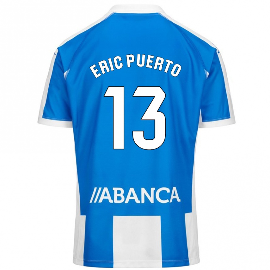 Niño Fútbol Camiseta Eric Puerto #13 Azul Blanco 1ª Equipación 2024/25 México