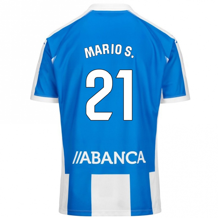 Niño Fútbol Camiseta Mario Soriano #21 Azul Blanco 1ª Equipación 2024/25 México