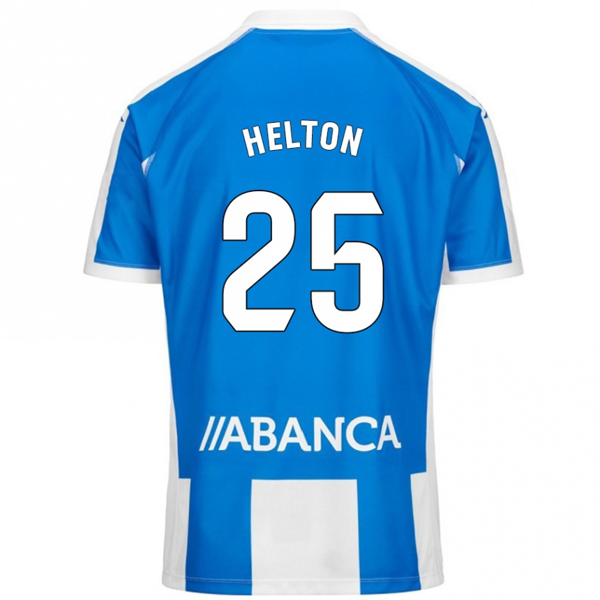 Niño Fútbol Camiseta Helton Leite #25 Azul Blanco 1ª Equipación 2024/25 México