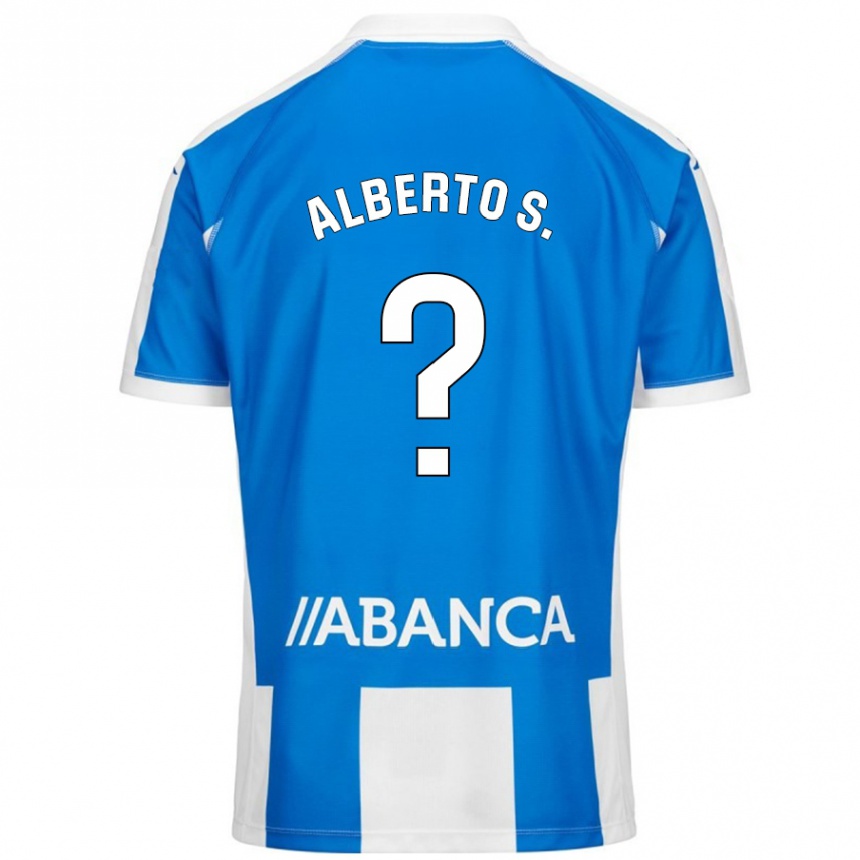 Niño Fútbol Camiseta Alberto Sánchez #0 Azul Blanco 1ª Equipación 2024/25 México