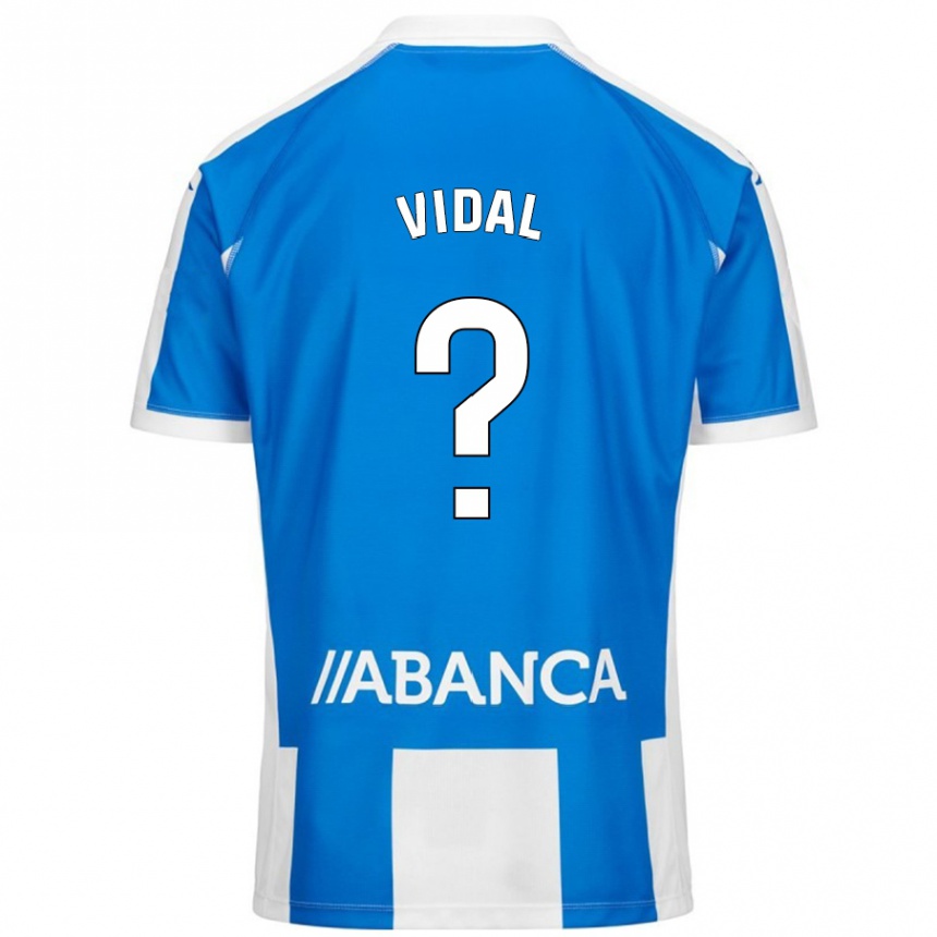 Niño Fútbol Camiseta Iker Vidal #0 Azul Blanco 1ª Equipación 2024/25 México