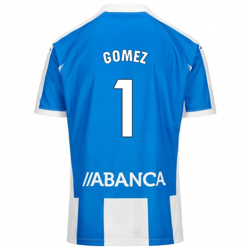 Niño Fútbol Camiseta Yohana Gómez #1 Azul Blanco 1ª Equipación 2024/25 México