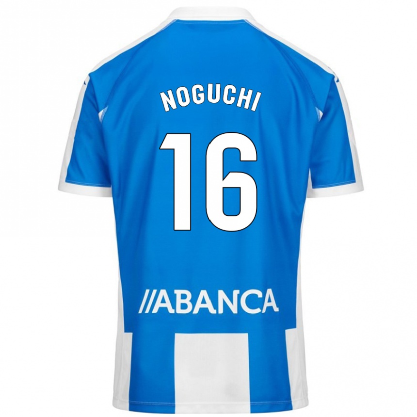 Niño Fútbol Camiseta Ayaka Noguchi #16 Azul Blanco 1ª Equipación 2024/25 México