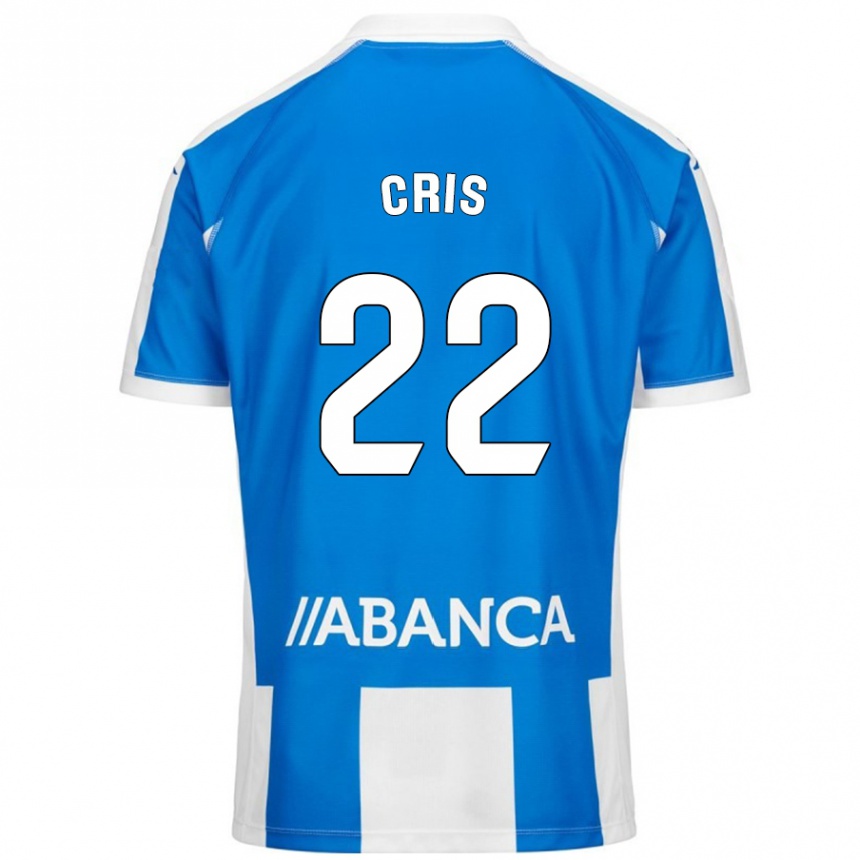 Niño Fútbol Camiseta Cris #22 Azul Blanco 1ª Equipación 2024/25 México