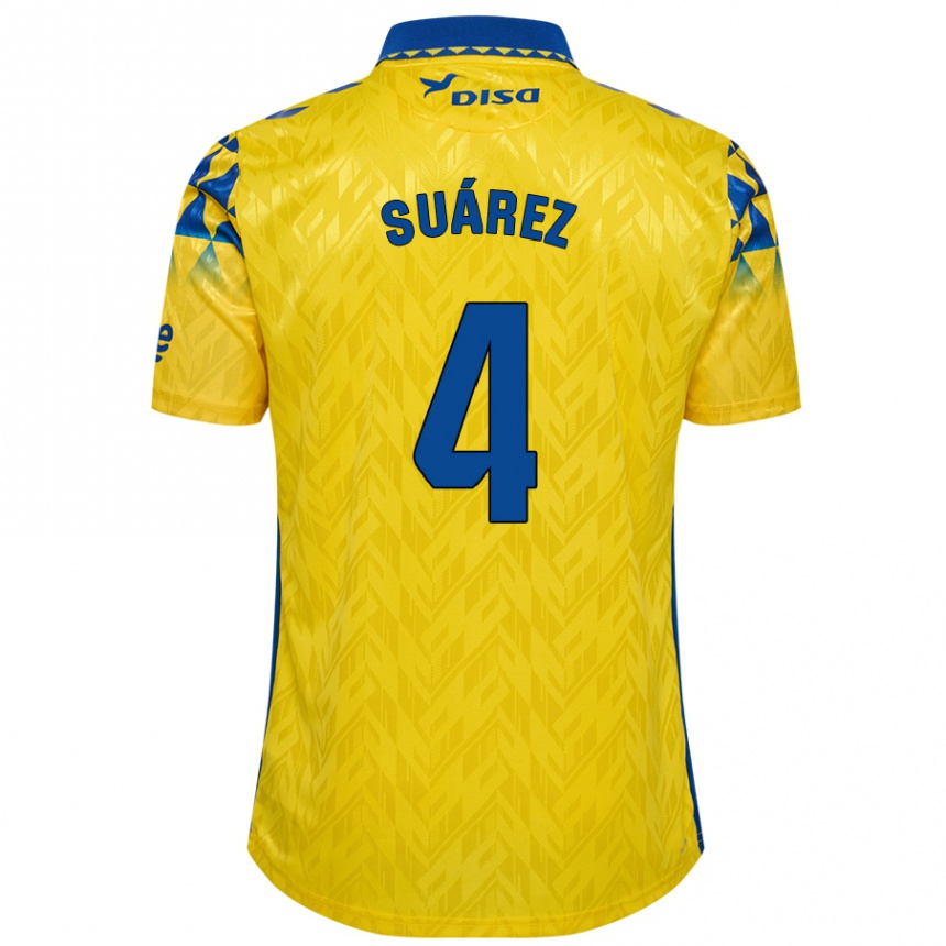 Niño Fútbol Camiseta Alex Suárez #4 Amarillo Azul 1ª Equipación 2024/25 México