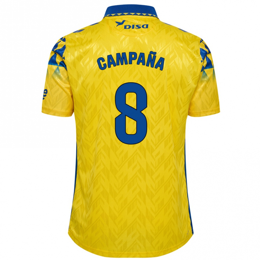 Niño Fútbol Camiseta José Campaña #8 Amarillo Azul 1ª Equipación 2024/25 México