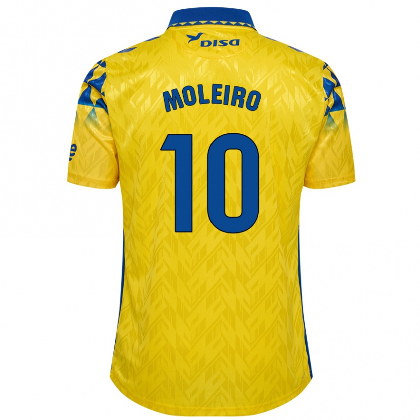 Niño Fútbol Camiseta Alberto Moleiro #10 Amarillo Azul 1ª Equipación 2024/25 México