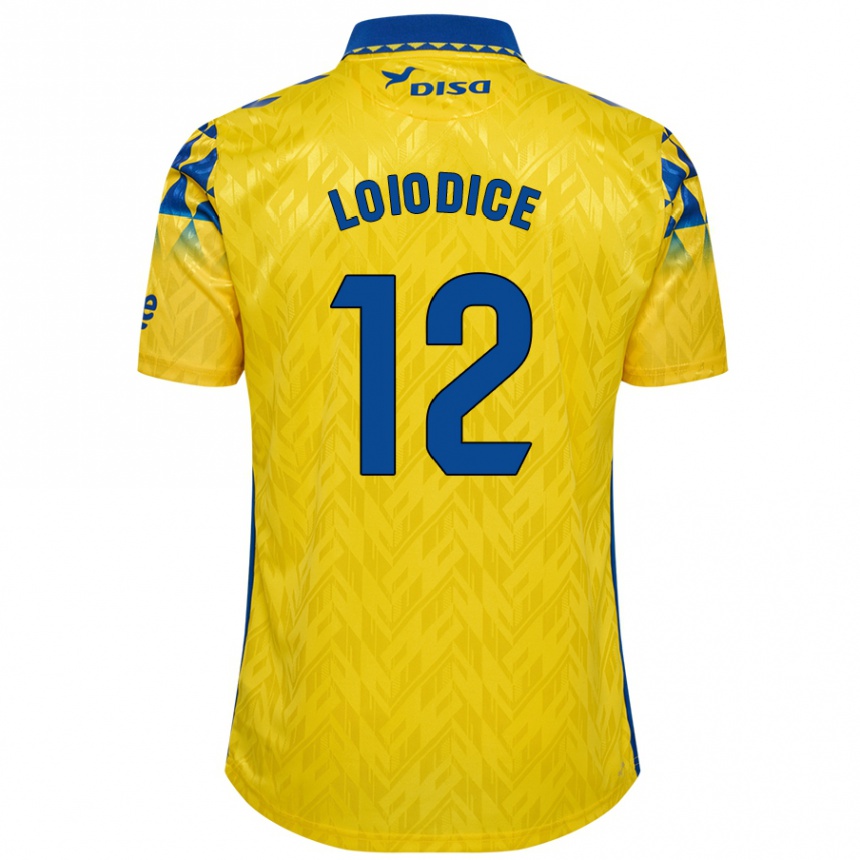 Niño Fútbol Camiseta Enzo Loiodice #12 Amarillo Azul 1ª Equipación 2024/25 México