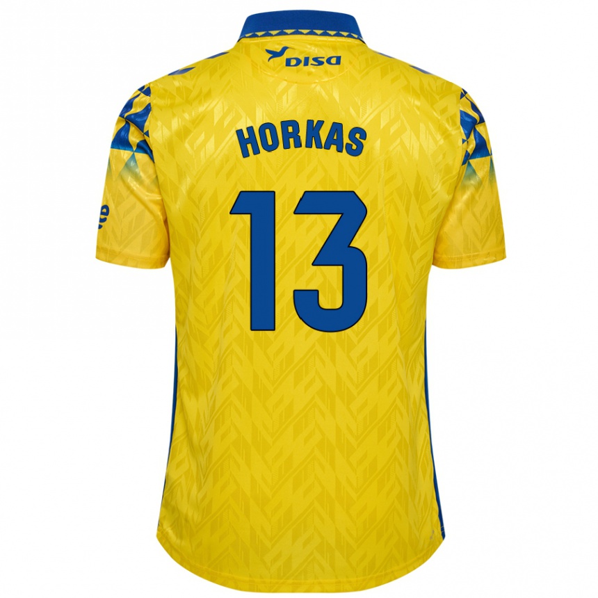 Niño Fútbol Camiseta Dinko Horkas #13 Amarillo Azul 1ª Equipación 2024/25 México