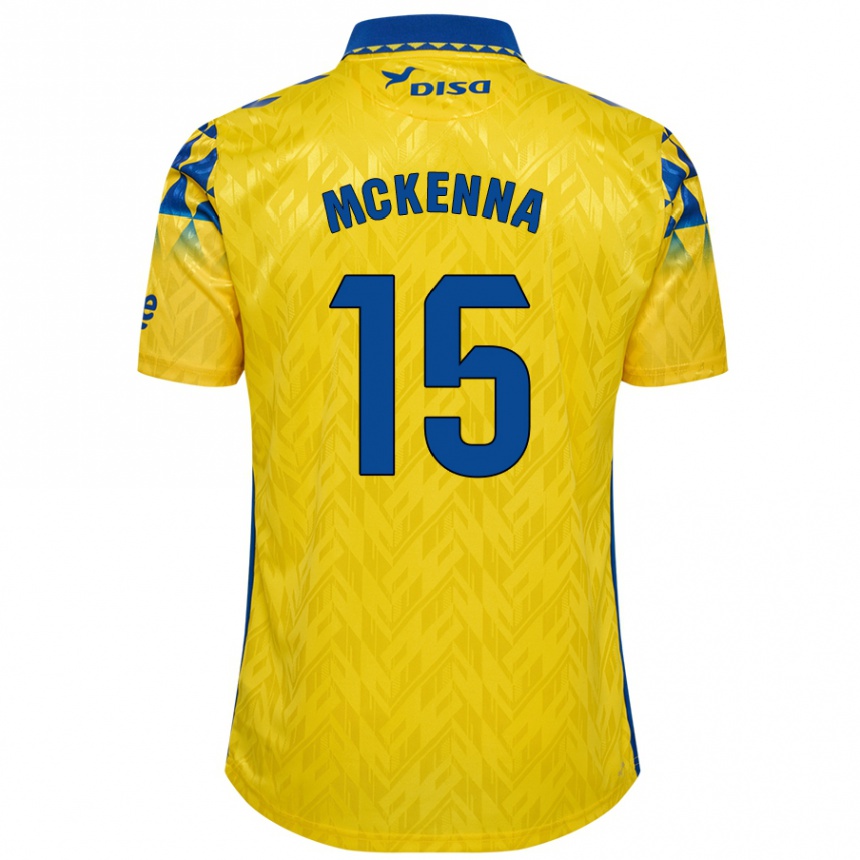 Niño Fútbol Camiseta Scott Mckenna #15 Amarillo Azul 1ª Equipación 2024/25 México